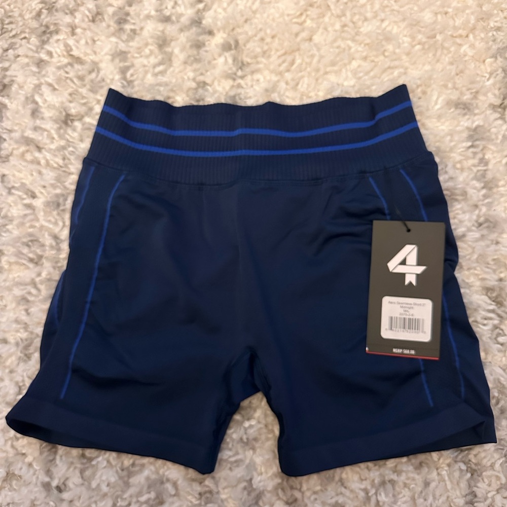 FourLaps Four Laps Aero Seamless Shorts size M/L Midnight Blue Athletic NWT